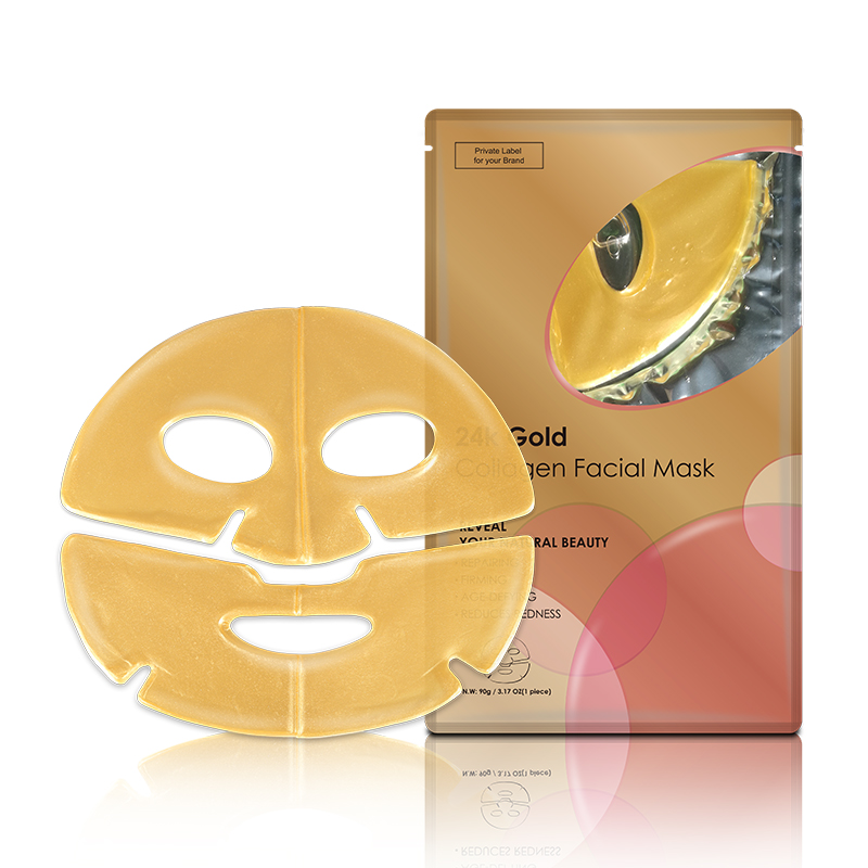 Skincare 24K Gold Collagen Lift Hydrogel Moisturizing Facial Gel Hydrogel Jelly Sheet Face Mask for Women - 4